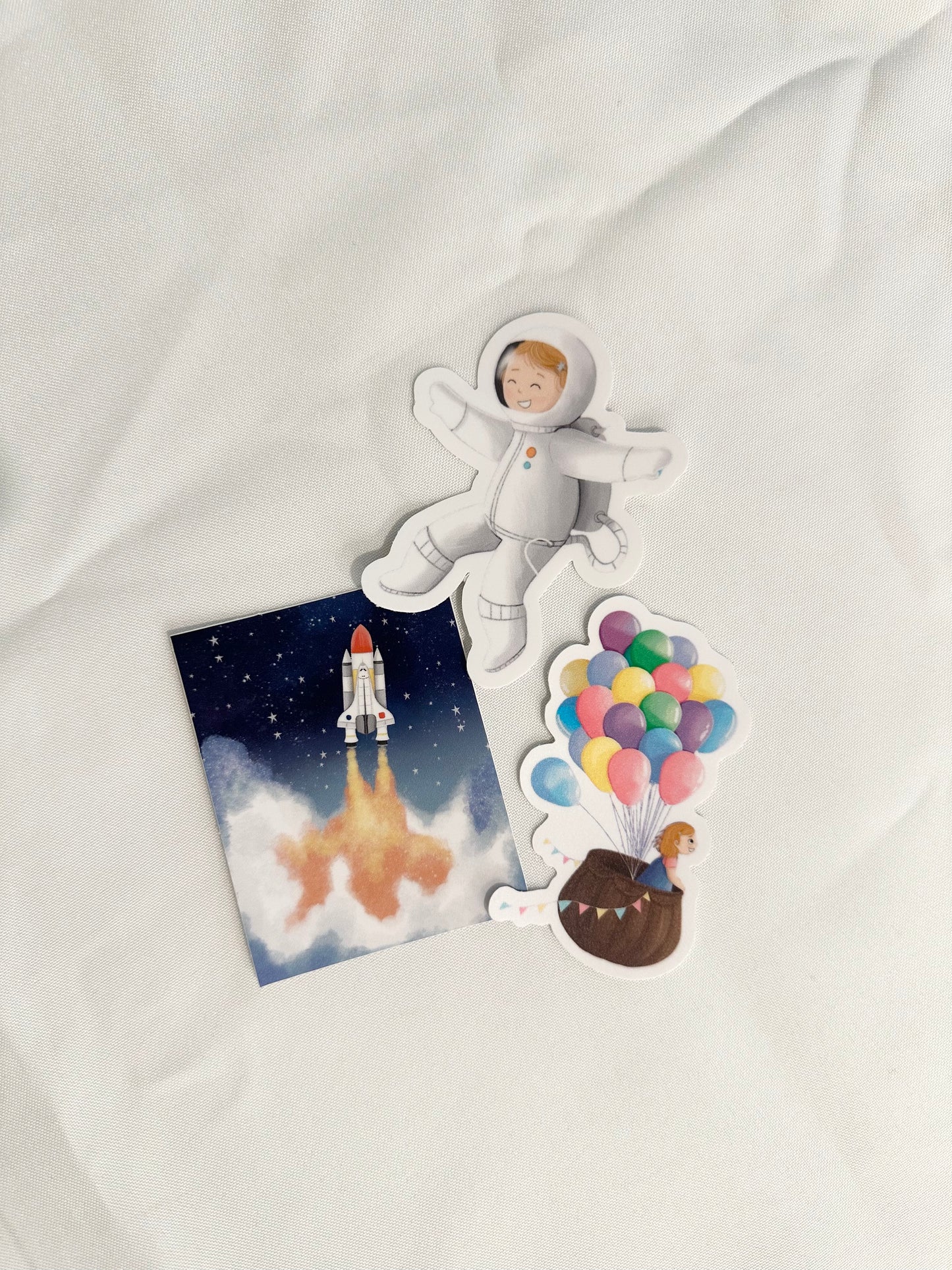 Cora Jane Basket of Balloons Sticker