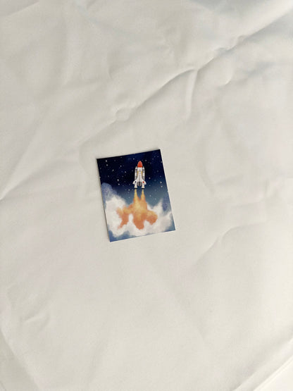 Cora Jane Rocket Ship Sticker