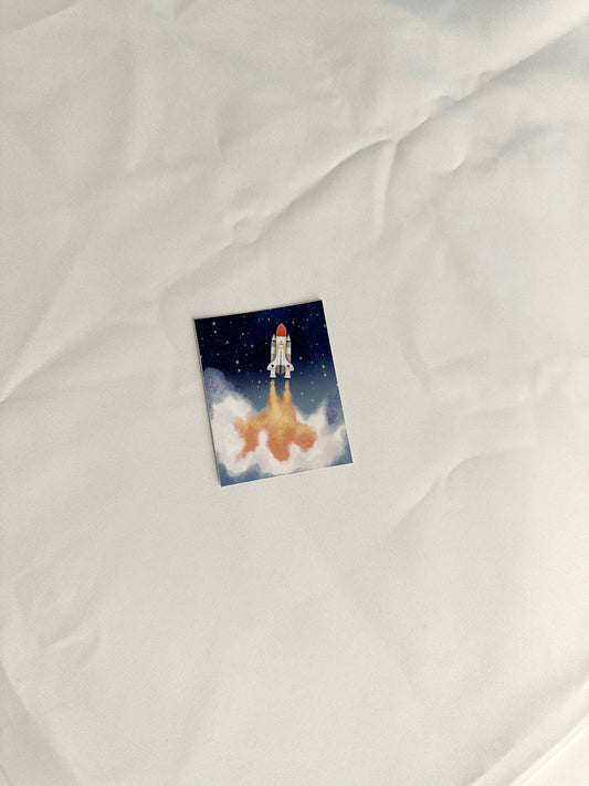 Cora Jane Rocket Ship Sticker